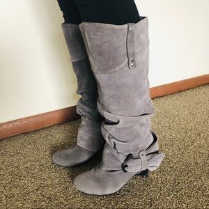 Naughty Monkey Grey Suede boots